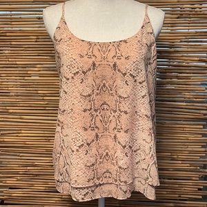 SEXY!!! Rachel Zoe Snakeskin Print Spaghetti Strap Camisole Tank Top